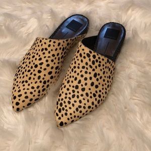 NWB Dolce Vita Leopard, calf hair mules-9